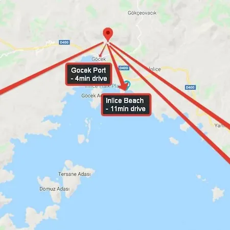 Amazing Duplex With Fascinating View And Shared Pool In Gocek *